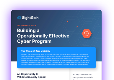 SightGain Solutions Security Posture Management Building a Operationally Effective Cyber Program Thumbnail Cutoff Building a Operationally Effective Cyber Program Thumbnail Cutoff